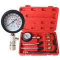 Professional Precision Pressure Gauge & Automotive Cylinder Tester Kit for Gasoline Engines - Compression Meter Tool with Adapters (M10, M12, M14, M18) - Durable Construction, Easy-to-Use, Diagnostic Tool for Engine Issues, High Precision Readings, Reliable Performance