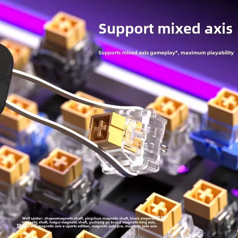 AULA HERO84 HE Mechanical Gaming Keyboard with Premium Magnetic Switches, Customizable RGB Lighting, Music Rhythm Mode, 8K Return Rate, and Ergonomic Design for Gamers Seeking Precision, Speed, and Comfort