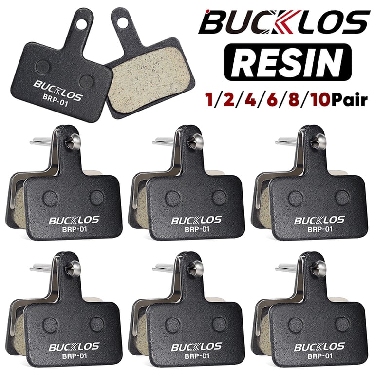 BUCKLOS Resin Disc Brake Pad for SHIMANO B01S Hydraulic Brake System - Durable MTB Brake Pads for B03S B05S - Easy Installation & Optimal Performance - Heat Dissipation for Enhanced Safety - Compatible with Mountain Bikes - Long-Lasting Performance and Reliable Braking Power