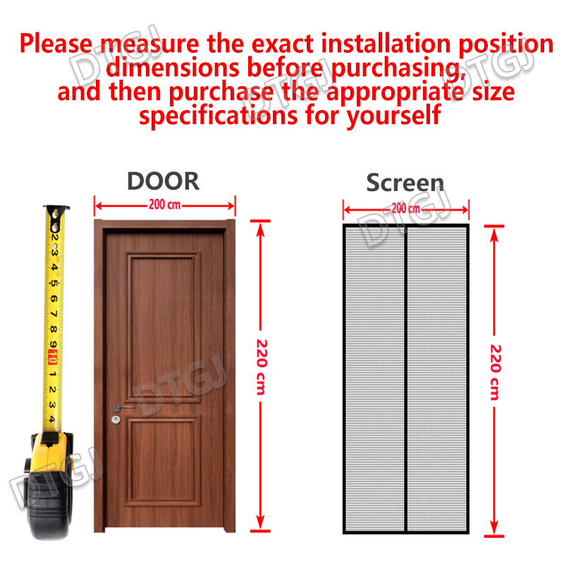 Durable Mesh Magnetic Screen Door Curtain with Automatic Closing Design - Customizable Size for Easy Installation - Effective Protection Against Insects - Tear-Resistant Material for Bug-Free Home Environment