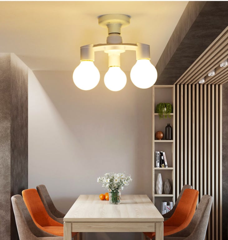 Durable E27 Base Socket Splitter for LED Bulbs - 2in1/3in1/4in1/5in1/6in1 Options for Efficient Lighting Solutions in Homes, Offices, and Shops - Heat-Resistant Material, Easy Installation, Space-Saving Design