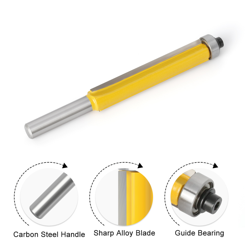 Long Shaft Router Premium Quality Tungsten Carbide Long Blade Router Bit with Flush Trim ...