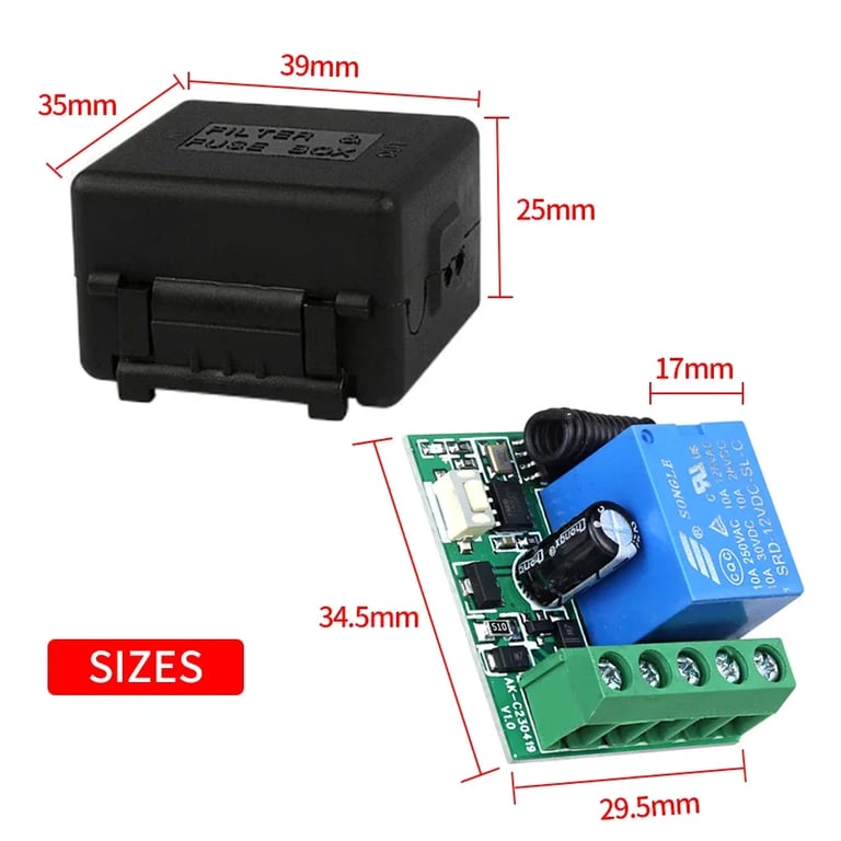 RF433Mhz Wireless Light Switch DC 12V 1CH 10A Relay Receiver Transmitter for Door Electromagnetic Lock DIY Module - Easy to Install Remote Control System for Home Automation Projects