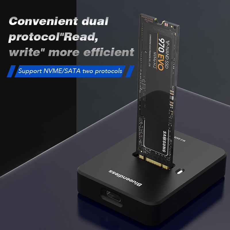 Blueendless External SSD Hard Disk M.2 Enclosure - High-Speed Data Transfer, 10G Speed, Compatible with M.2 SSDs, Online Reading/Writing, Durable & Portable, Easy to Use, Plug-and-Play Technology, Ideal for Professionals