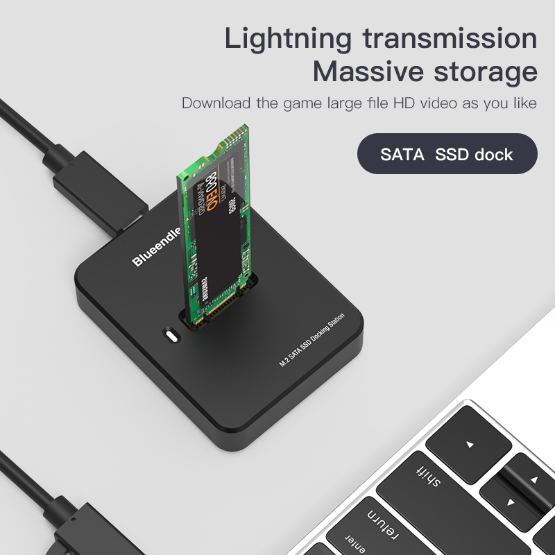 Blueendless External SSD Hard Disk M.2 Enclosure - High-Speed Data Transfer, 10G Speed, Compatible with M.2 SSDs, Online Reading/Writing, Durable & Portable, Easy to Use, Plug-and-Play Technology, Ideal for Professionals