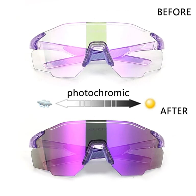 ELICIT Cycling Glasses with Advanced Photochromic Technology and Polarized Lens Design for Men and Women - Durable Lightweight Sunglasses for Cycling, Hiking, Mountain Biking - Adjustable Fit for Maximum Comfort and Eye Protection