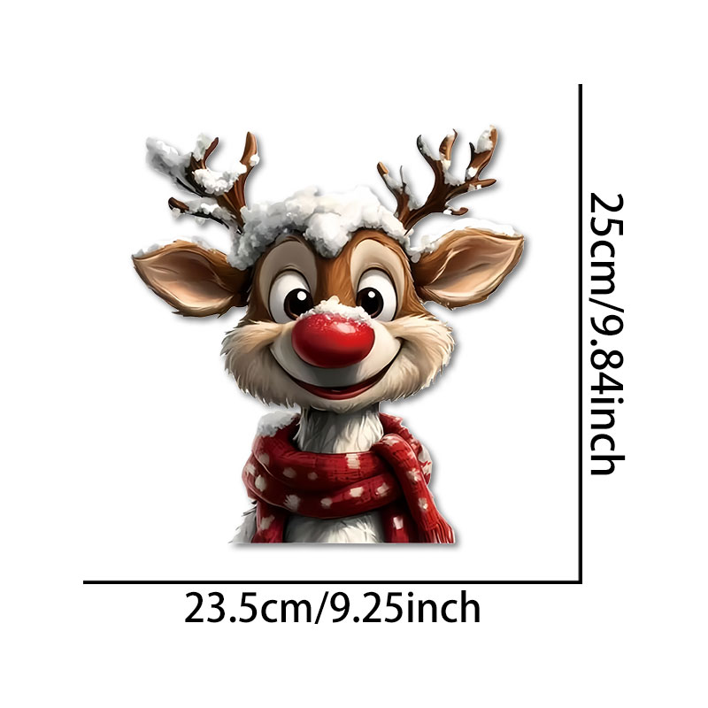 Waterproof and Durable Christmas Reindeer Window Stickers - High-Quality Vinyl Decals for Easy DIY Holiday Decoration - Festive Home Decor for Christmas and Winter Parties - Reusable and Versatile Adhesive Decals - 15.7 x 23.6 Inches, 1 Sheet for Multiple Windows and Doors