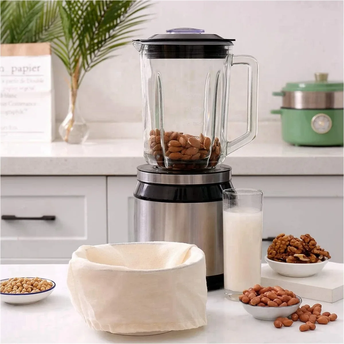 Premium Cotton Gauze Kitchen Filter Cloths for Tofu, Cheese, Butter, and Milk - Versatile Multi-Purpose Straining Tool for Coffee, Nut Milk, and Liquids - Easy to Clean and Maintain - Compact and Portable Design for Home and Outdoor Use - Enhance Your Culinary Skills with Fine Mesh Filtering