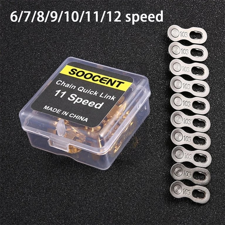 5 Pairs of Durable Steel Bicycle Chain Link Connectors for 12-Speed Mountain Bikes - Quick Master Links for Smooth Gear Shifting and Easy Maintenance - Pack of Reliable Magic Buttons for Seamless Connection and Secure Performance During Cycling Adventures