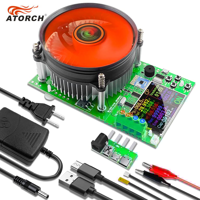 150W 20A Battery Capacity 4-Wire Tester with PC App Compatibility for Multi-Function Testing - Portable Electronic Load for Accurate Battery Discharge Monitoring and Power Supply Checks