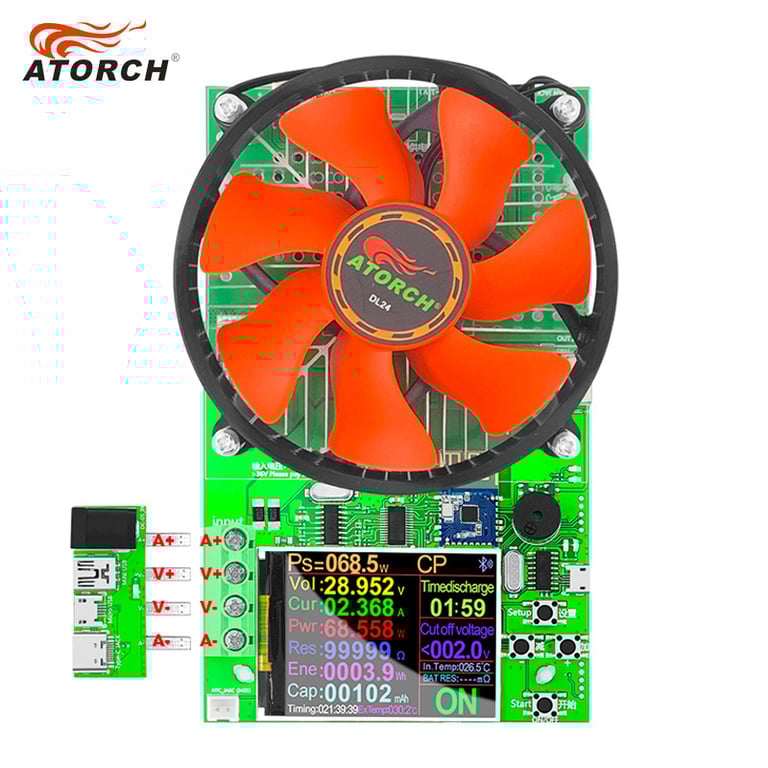 150W 20A Battery Capacity 4-Wire Tester with PC App Compatibility for Multi-Function Testing - Portable Electronic Load for Accurate Battery Discharge Monitoring and Power Supply Checks