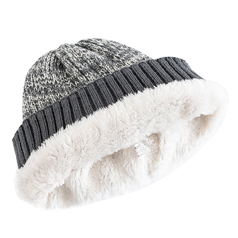 Luxurious Two-Tone Fur-Lined Unisex Winter Hats with High-Quality Knitted Construction - Stay Warm in Style with Trendy Beanie Caps for Men and Women - Casual and Versatile Cold Weather Accessories for Fashion-Forward Individuals