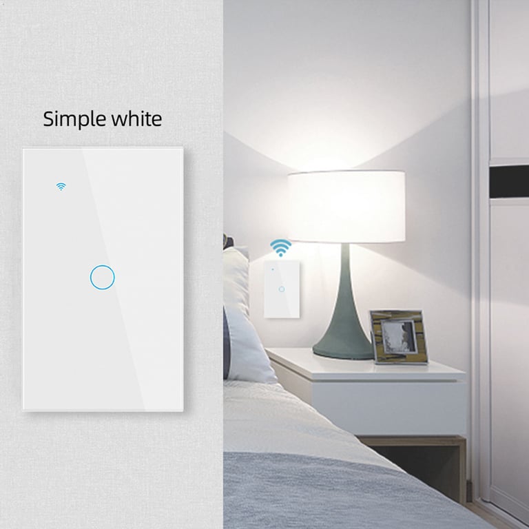 Tuya Smart Switches - WiFi Enabled Touch Switches for US Homes with Multiple Gang Options, Voice Control, and Energy Monitoring - Compatible with Alexa and Google Home for Remote Control and Customized Lighting Control