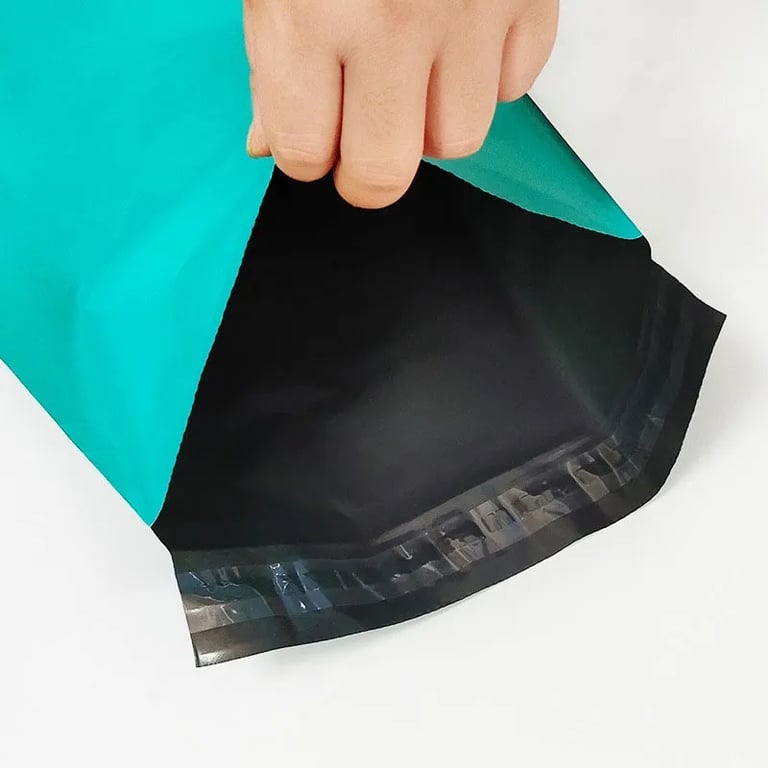 50pcs Waterproof Plastic Courier Bags with Self-Seal Envelope Design - Durable Express Packaging for Clothing, Accessories, and Documents - Thick Green Mailer Bags for Secure Transit and Versatile Use