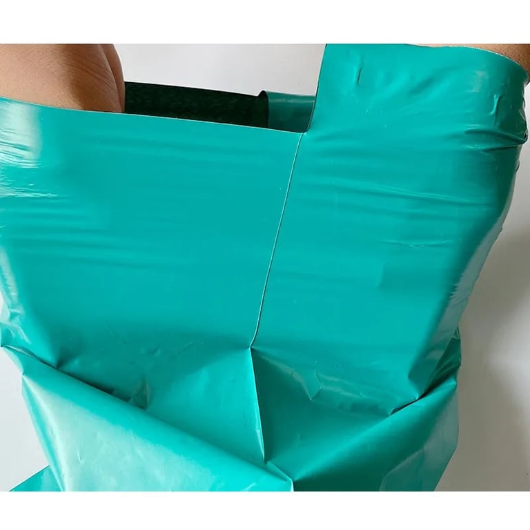 50pcs Waterproof Plastic Courier Bags with Self-Seal Envelope Design - Durable Express Packaging for Clothing, Accessories, and Documents - Thick Green Mailer Bags for Secure Transit and Versatile Use