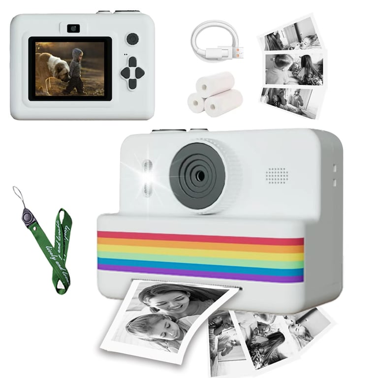 Kids Digital Camera with Instant Print Feature, 2.8-inch HD Screen, Filters & Effects - Lightweight Portable Interactive Toy for Creativity & Fun - Perfect Gift Idea for Young Photographers