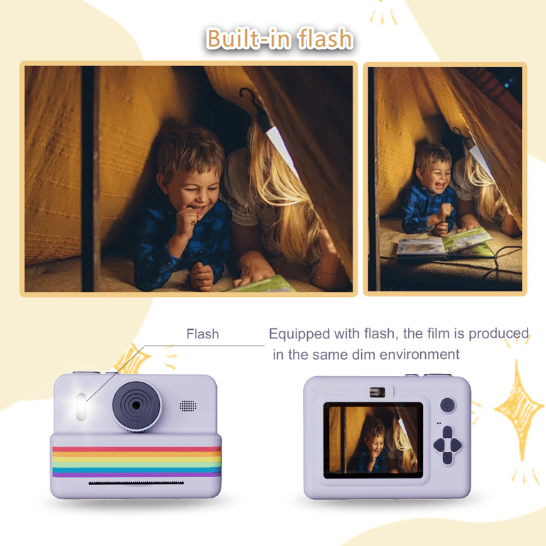 Kids Digital Camera with Instant Print Feature, 2.8-inch HD Screen, Filters & Effects - Lightweight Portable Interactive Toy for Creativity & Fun - Perfect Gift Idea for Young Photographers