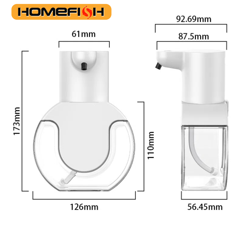 Touchless Motion Sensor Soap Dispenser with Large Capacity and Wall-Mounted Design - Liquid/Foam Model for Hygienic Handwashing in High-Traffic Areas - Easy to Install and Refill, Sleek Modern Design for Cleanliness and Elegance
