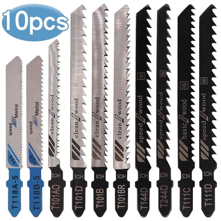 10PCS Electric Saw Blades for Woodworking, Metal, and Plastic - Durable Construction, Fine and Coarse Teeth, Universal Compatibility, Precision Cutting, Safety Features - High-Quality Blades for Reliable Performance and Versatile Cutting Tasks