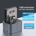 GODO USB 3.0 & Type-C Dual-Bay HDD Dock for 2.5/3.5 Inch Drives with High-Speed Transfer, LED Indicators, Plug and Play, Durable Construction - Simultaneous Access to HDDs/SSDs, Quick Data Transfers, Visual Power/Activity Status, Reliable Connection for Valuable Data