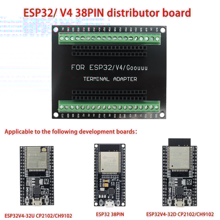 ESP32 Development Board with Powerful Dual-Core Processor, Ultra-Low Power Consumption, ESP-32S Compatibility, WiFi and Bluetooth Connectivity, and Robust Development Environment for High-Performance IoT Applications