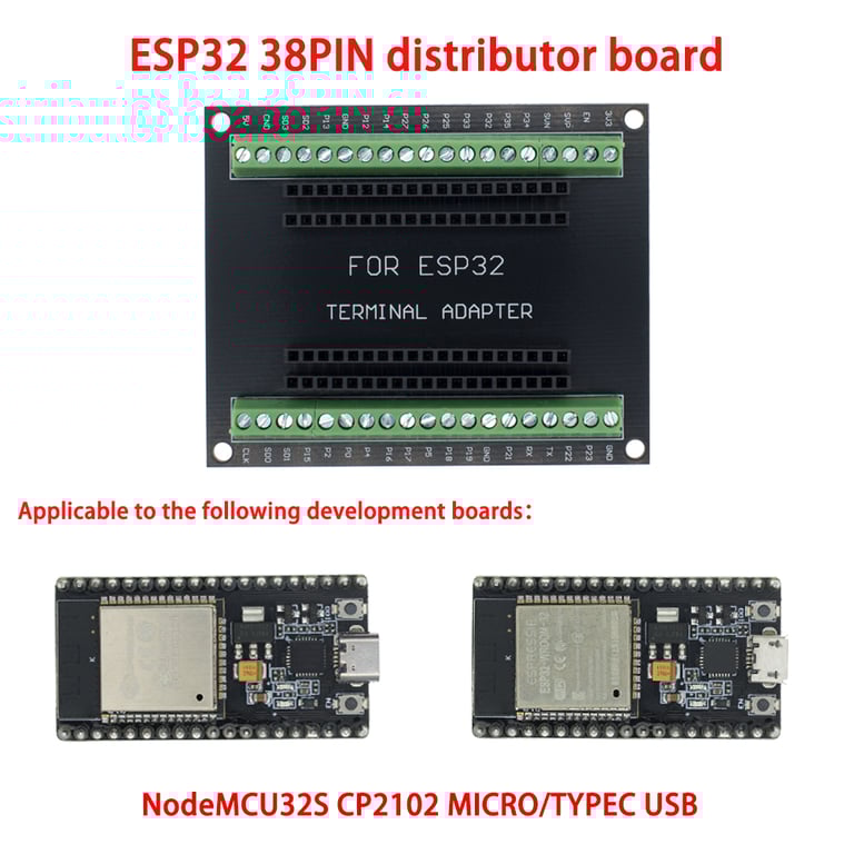 ESP32 Development Board with Powerful Dual-Core Processor, Ultra-Low Power Consumption, ESP-32S Compatibility, WiFi and Bluetooth Connectivity, and Robust Development Environment for High-Performance IoT Applications