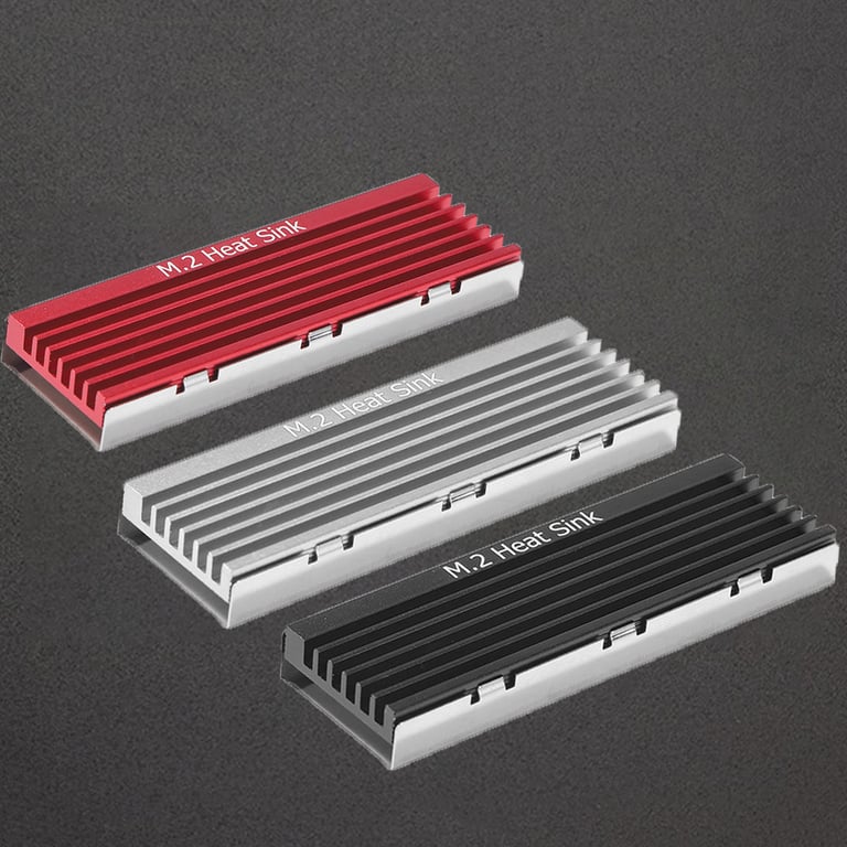 Aluminum M.2 2280 SSD Heat Sink with Radiator Design for NVME NGFF SSDs - Efficient Heat Dissipation, Universal Compatibility, Thermal Cooling Pad Included for Desktop PCs and PS5 Consoles
