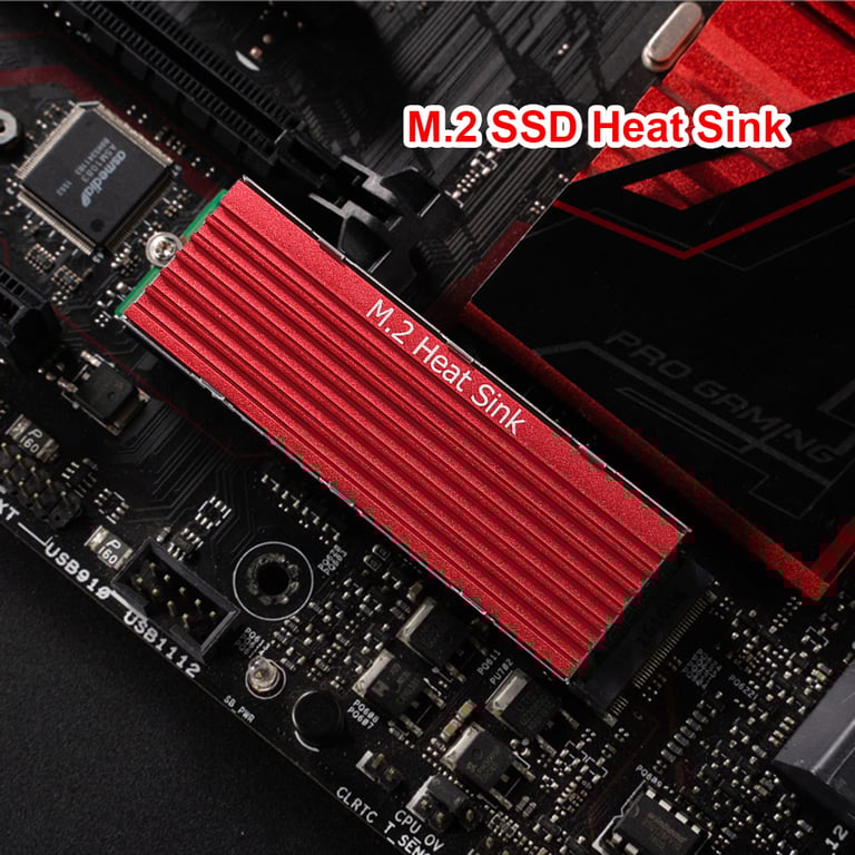 Aluminum M.2 2280 SSD Heat Sink with Radiator Design for NVME NGFF SSDs - Efficient Heat Dissipation, Universal Compatibility, Thermal Cooling Pad Included for Desktop PCs and PS5 Consoles