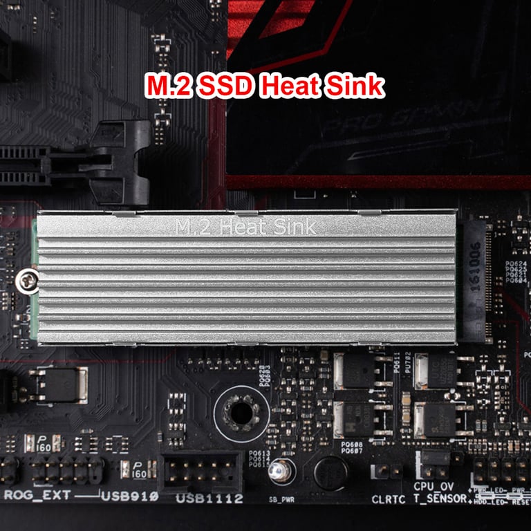 Aluminum M.2 2280 SSD Heat Sink with Radiator Design for NVME NGFF SSDs - Efficient Heat Dissipation, Universal Compatibility, Thermal Cooling Pad Included for Desktop PCs and PS5 Consoles