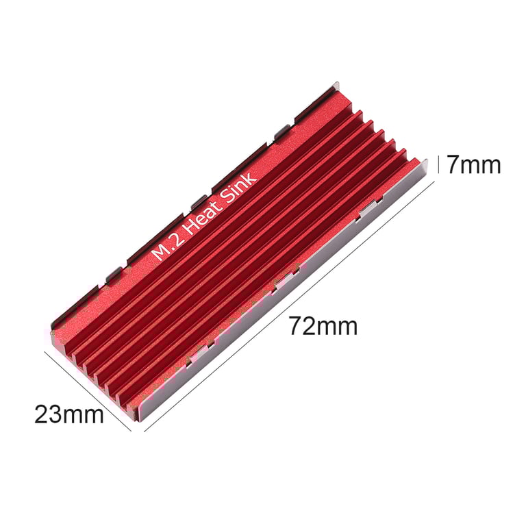 Aluminum M.2 2280 SSD Heat Sink with Radiator Design for NVME NGFF SSDs - Efficient Heat Dissipation, Universal Compatibility, Thermal Cooling Pad Included for Desktop PCs and PS5 Consoles