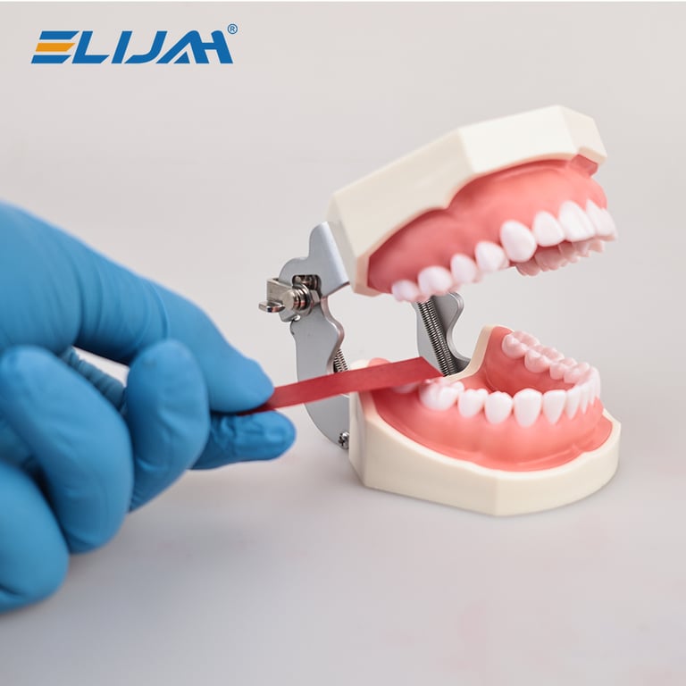 Premium Dental Articulating Paper Dentista Blue Red Double-sided Bite Strips for Accurate Teeth Adjustments and Whitening Procedures - Easy to Use, Durable and Disposable