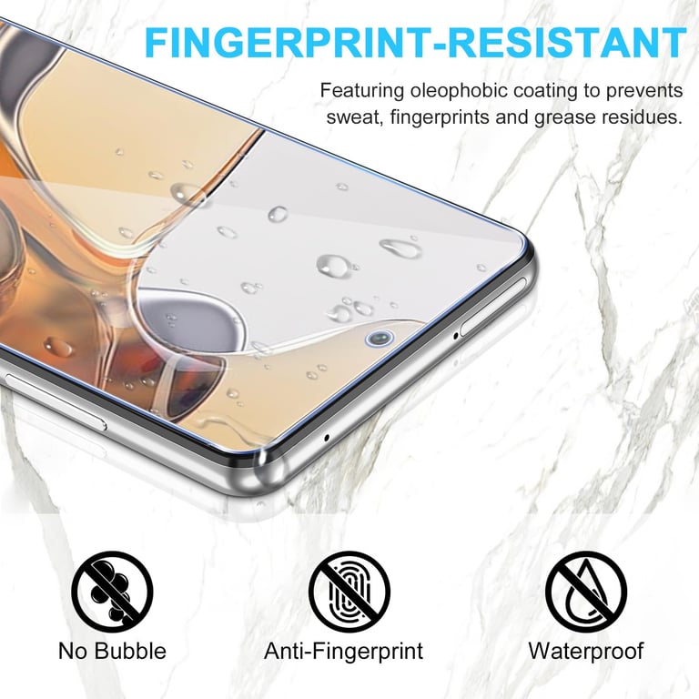 Xiaomi 11T Pro Tempered Glass Screen Protector with 9H Hardness, HD Clarity, Aluminum Frame, and Easy Installation Kit - High-Quality Protection Against Scratches, Drops, and Wear and Tear - Transparent Design for Original Display Quality and Aesthetic Appeal