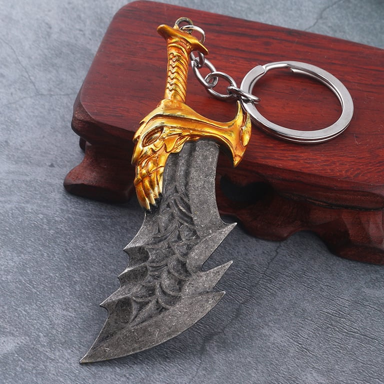 God of War 4 Kratos Sword Keychain Pendant Keyring - Premium Metal Replica for Men and Women - Versatile Decorative Accessory and Necklace Pendant - Great Gift Idea for Fans - Lightweight and Durable Design for Everyday Use