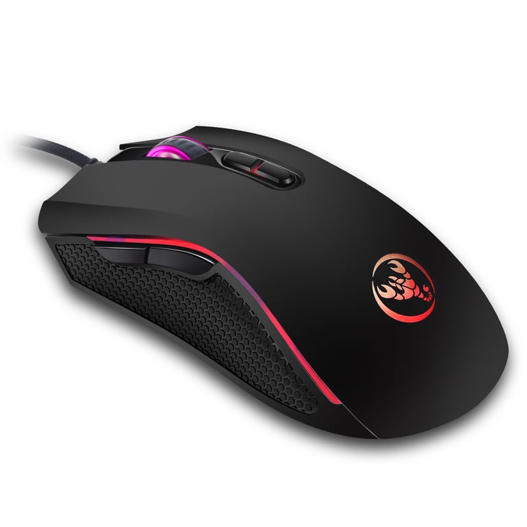 Professional Gaming Mouse with 7 LED Backlit Colors, Ergonomic Design, and 3200 DPI for LOL CS Gamers - High Precision Optical Mouse for Competitive Gaming
