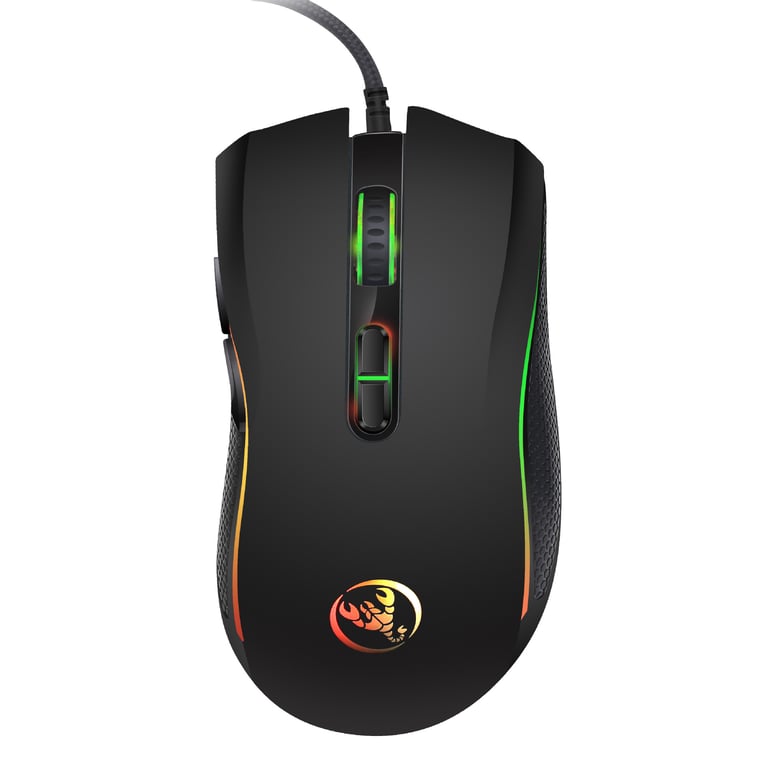 Professional Gaming Mouse with 7 LED Backlit Colors, Ergonomic Design, and 3200 DPI for LOL CS Gamers - High Precision Optical Mouse for Competitive Gaming