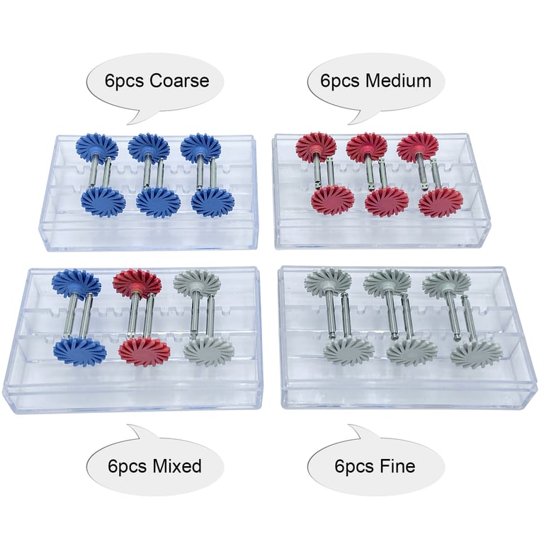 Professional Dental Polishing Kit - WellCK 6pcs/Set Diamond Composite Resin RA Disc Kit for Precision Polishing Tasks, High-Quality Materials for Durability, Ergonomic Design for Comfortable Handling, Complete Set for Optimal Results in Dental Procedures