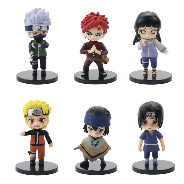 12pcs/set Anime Naruto Shippuden PVC Figures - Q Version Design, Vibrant Colors, Kid-Friendly Gift - Hinata, Sasuke, Itachi, Kakashi, Gaara - High-Quality Material, Durable, Great for Play and Display