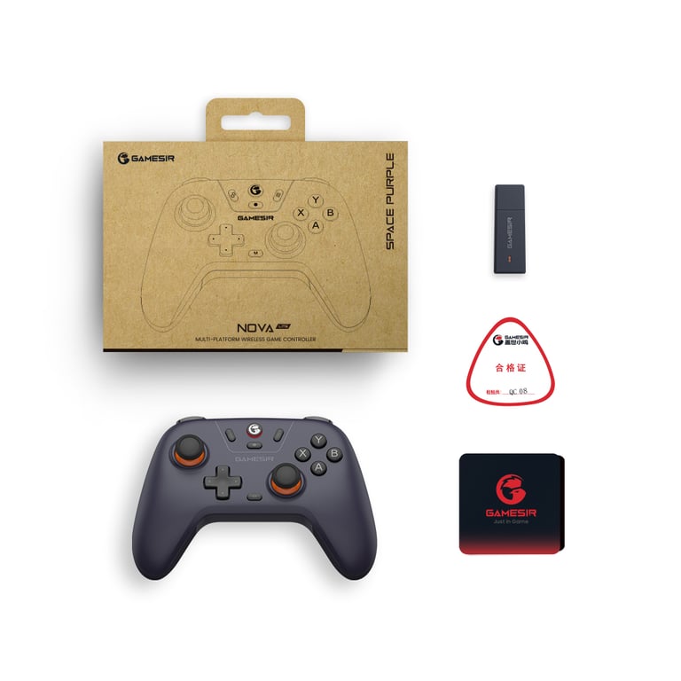 GameSir T4 Nova Lite Controller - Multi-Platform Hall Effect Analog Sticks Wireless Gaming Controller with Customizable Buttons for Nintendo Switch, iPhone, Android, PC & Steam - Long Battery Life & Bluetooth Connectivity for Uninterrupted Gaming Sessions On-the-Go