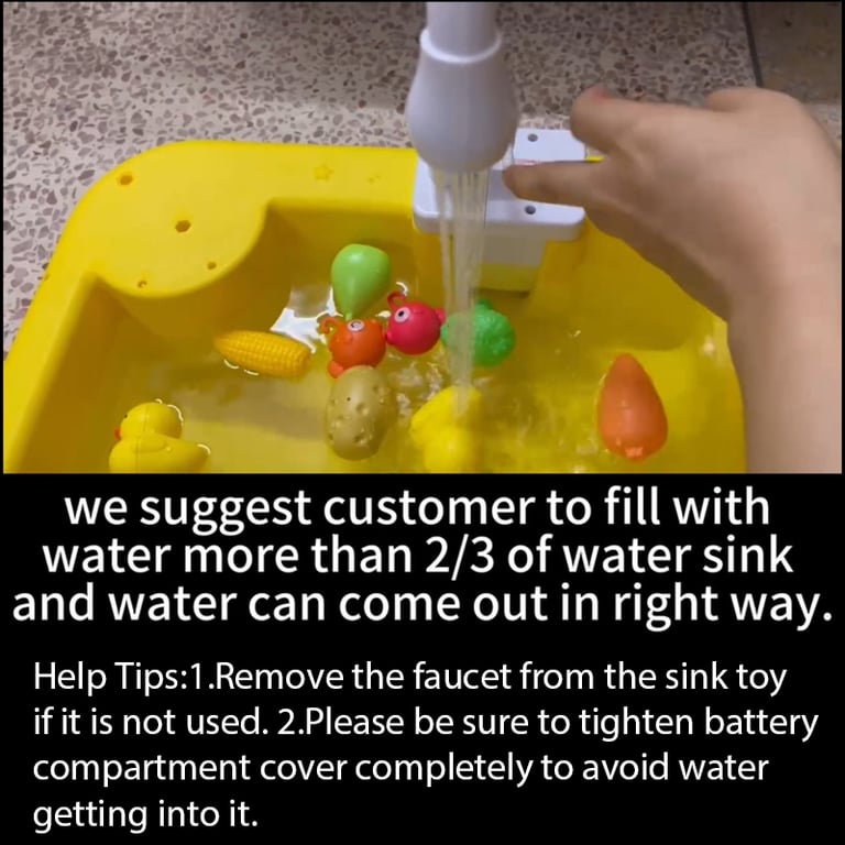 Interactive Kids Kitchen Sink Toy with Electric Dishwasher, Play Food, and Fishing Toy - Lights, Sounds, and Role-Playing Fun for Girls - Durable & Safe Pretend Playset for Creative & Imaginative Playtime