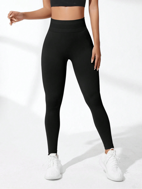 High Waist Yoga Leggings with Tummy Control, Seamless Construction, Butt Lifting Effect, and Breathable Fabric for Women - Stretchy Gym Pants for Running, Yoga, and Workouts - Flattering Silhouette, Comfort Fit, Moisture-Wicking Sports Leggings