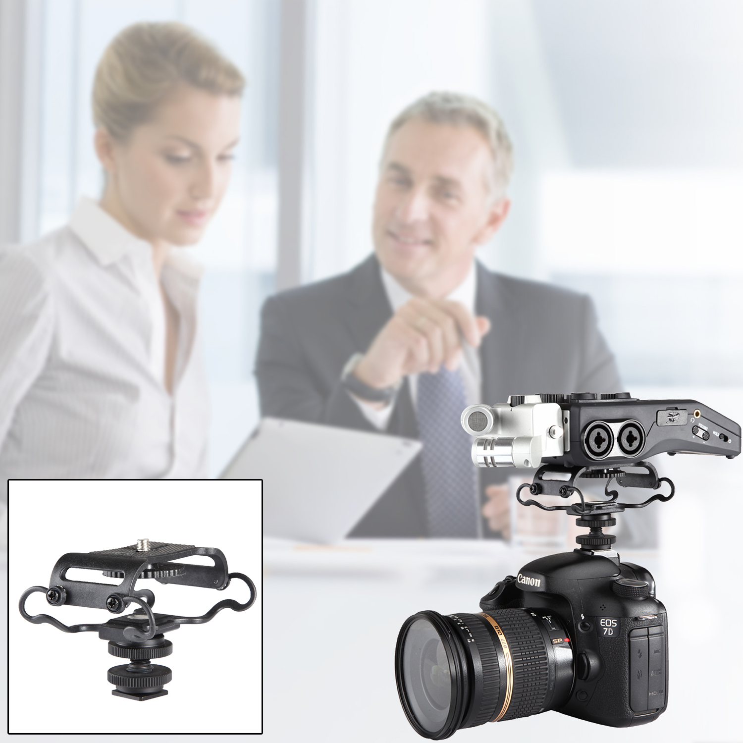 BOYA BY-C10 Microphone Shock Mount for Zoom H4n/H5/H6, Sony, Tascam DR-40/DR-05, Olympus - Reduce Handling Noise, Ensure Optimal Performance, Durable Construction, Easy Installation - Ideal for Audio Recording, Podcasting, Interviews - Minimize Unwanted Noise and Interference