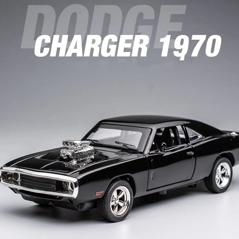 1:32 Scale CHARGER 1970 Diecast Model Car - Premium Alloy Construction - Pull Back Function - Ideal for Kids and Collectors - Great Gift Idea for Car Enthusiasts - Enhance Your Collection with Realistic Details and Sturdy Build