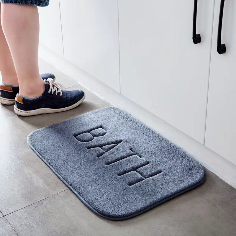 Luxurious Faux Cashmere Memory Foam Anti-Slip Mat with Super Absorbent Coral Fleece - Soft & Comfortable Floor Rug for Kitchen, Living Room, and Bathroom - Elegant Design, Maximum Comfort, and Safety Features for High-Traffic Areas
