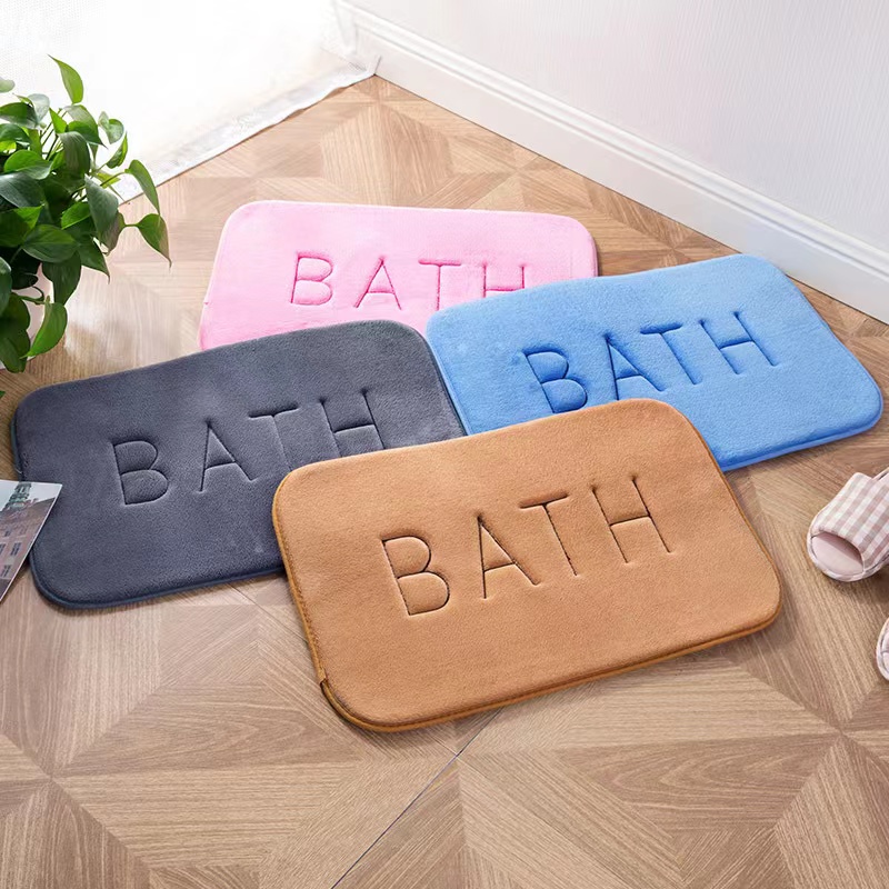 Luxurious Faux Cashmere Memory Foam Anti-Slip Mat with Super Absorbent Coral Fleece - Soft & Comfortable Floor Rug for Kitchen, Living Room, and Bathroom - Elegant Design, Maximum Comfort, and Safety Features for High-Traffic Areas