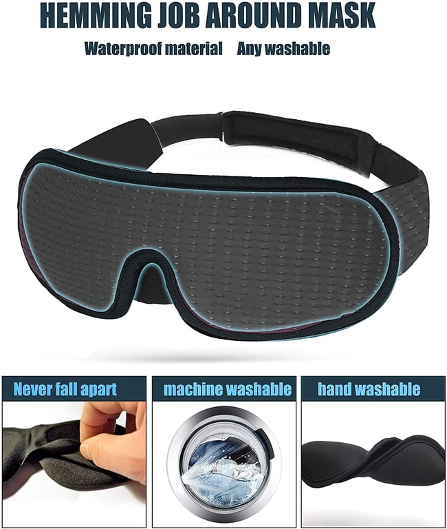 Luxury 3D Sleep Eye Mask with Light Blocking Technology and Adjustable Fit for Ultimate Comfort - Premium Quality Travel, Meditation, and Nap Mask for Uninterrupted Relaxation and Peaceful Sleep Experience