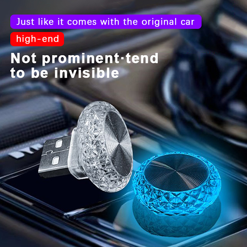 Portable Car USB Ambient Light Mini LED Decorative Atmosphere Lamps for Auto Interior Environment Light - Plug and Play Computer Light - Easy to Use Soft Glow for Cozy Drives and Versatile Lighting Solution