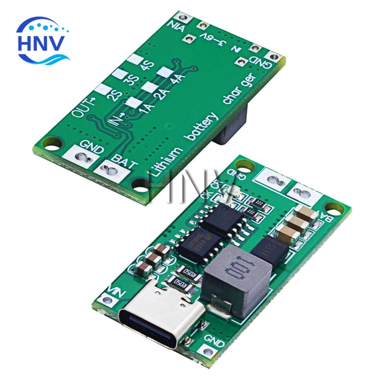 Multi-Cell Type-C Step-Up Boost Charger for 2S/3S/4S LiPo and Li-Ion Batteries - Efficient 8.4V/12.6V/16.8V Charging, Compact Portable Design, Safe Overcharging Protection - Compatible with 18650 Lithium Batteries and Various Devices