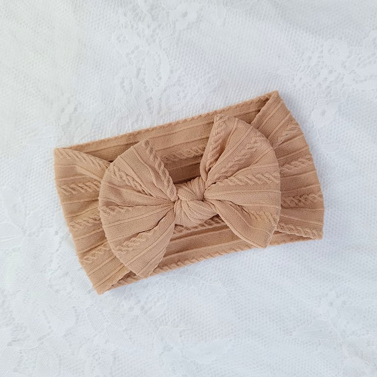 Soft Nylon Baby Headbands with Bow Design - Premium Quality Stretchy Elastic Material, Gentle on Baby's Skin, Easy to Wear, Perfect for Everyday or Special Occasions, Versatile Accessories for Photoshoots and Parties