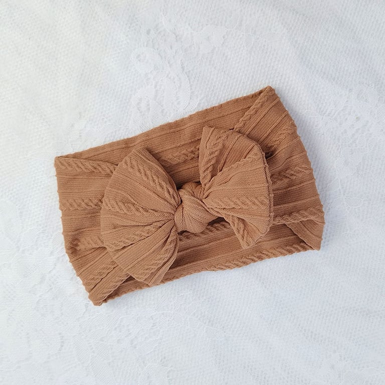 Soft Nylon Baby Headbands with Bow Design - Premium Quality Stretchy Elastic Material, Gentle on Baby's Skin, Easy to Wear, Perfect for Everyday or Special Occasions, Versatile Accessories for Photoshoots and Parties