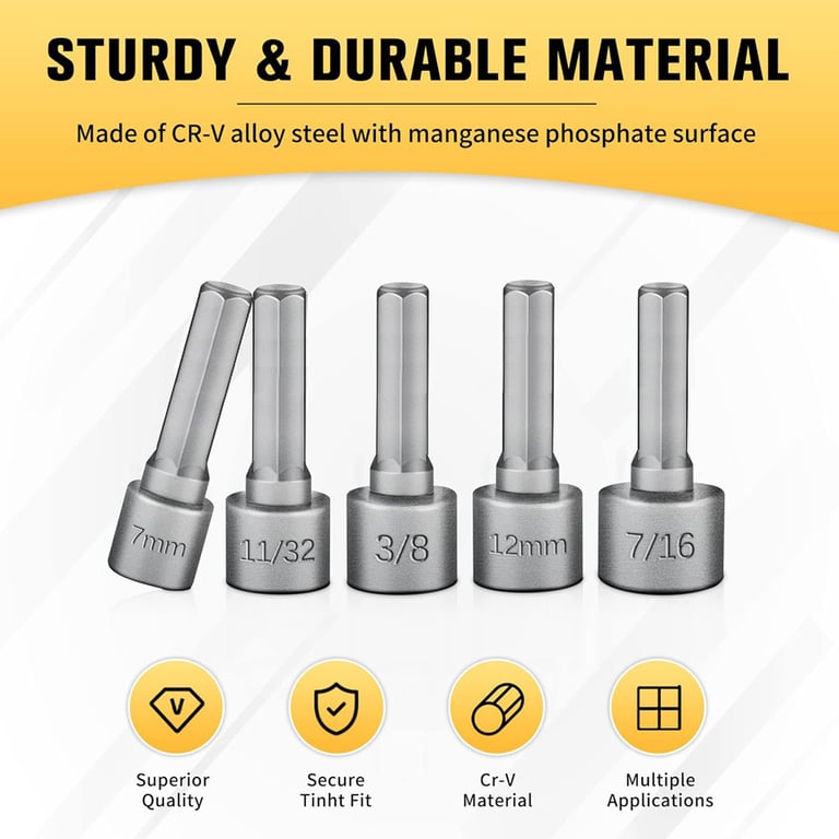 High-Quality 9/14 Piece Socket Inner Hexagonal Wrench Set with Hexagonal Handle Screwdrivers, Extension Rods, Pneumatic Screwdrivers, and Inserts - Durable and Versatile Tools for Mechanics, DIY Enthusiasts, and Industrial Use - Ergonomic Design for Comfortable Grip and Precise Control - Easy Access to Hard-to-Reach Areas for Efficient Screw and Bolt Tightening/Loosening
